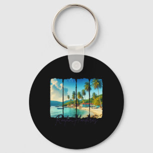 Roatan Honduras Reizen Trip Borstelstreek Ontmoet Sleutelhanger