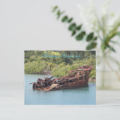 Roatan Honduras, Shipwreck langs de kust Briefkaart (Staand voorkant)