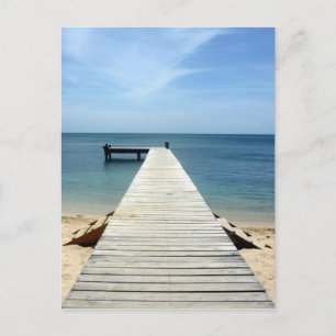 roatán houten pier briefkaart