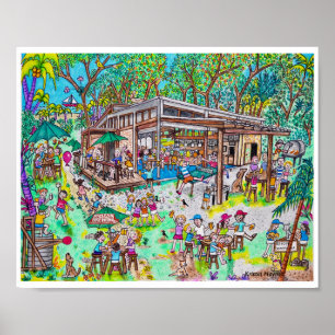 Roatan Island Brewing Company met grenzen Poster