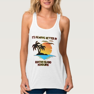 Roatan Island Caribbean Tropical Beach Honduras Tanktop