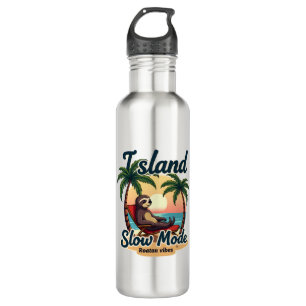 Roatan Luiaard Vintage Eiland Ontspannen Grafisch  Waterfles