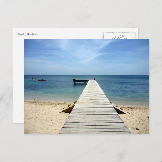 roatán pier briefkaart (Voorkant / Achterkant)