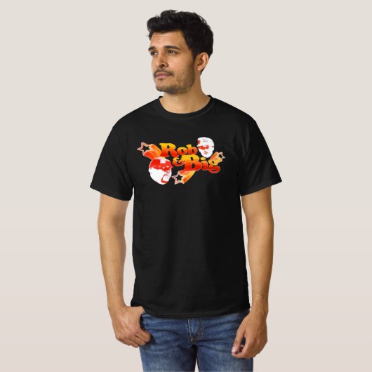 Rob en Big grappig T-shirt (Voorkant volledig)