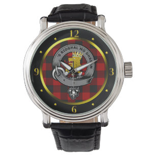 Rob Roy MacGregor Clan Badge & Tartan Horloge