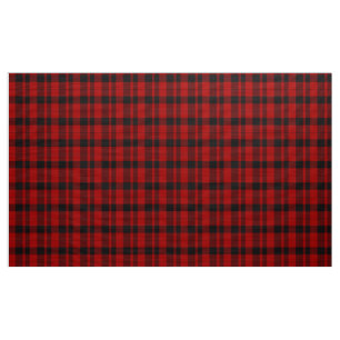 Rob Roy Tartan Rood en Zwart Plaid Fabric Stof