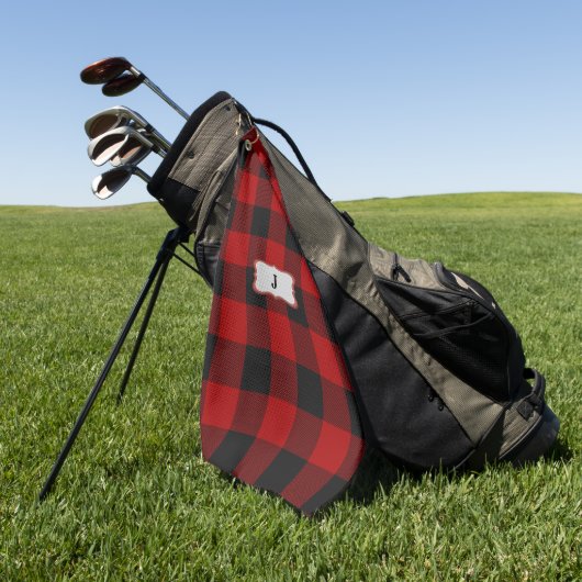 Rob Roy Tartan Rood & Zwart Golfhanddoek (Groen)