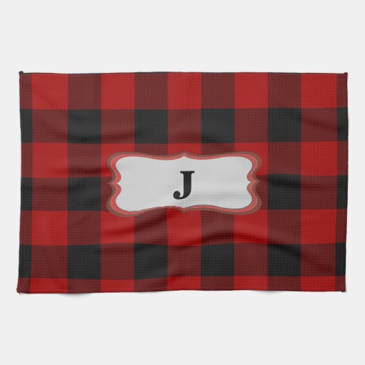 Rob Roy Tartan Rood & Zwart Keuken & Sporthanddoek Theedoek (Horizontaal)