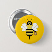 RobBee Bumble Bee Button (Voorkant /achterkant)