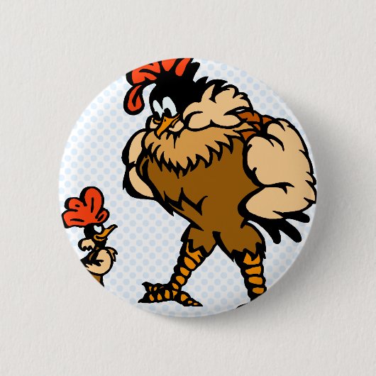 Robbey Rooster Ronde Button 5,7 Cm (Voorkant)