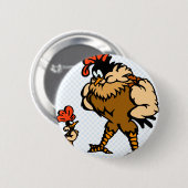 Robbey Rooster Ronde Button 5,7 Cm (Voorkant /achterkant)