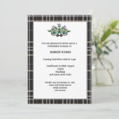 Robbie Burns Black Stropdas Invitation Feestdagenkaart (Staand voorkant)