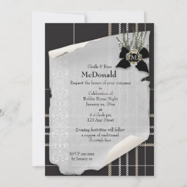 Robbie Burns Black Tartan Kaart