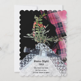 Robbie Burns Casual dineruitnodiging Kaart