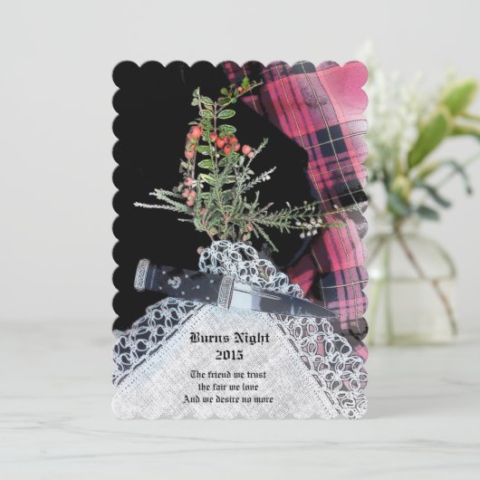 Robbie Burns Dîner Décontracté invitation (Debout devant)