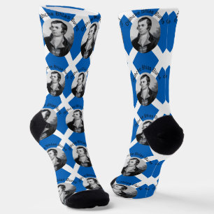 Robbie Burns - In Grey Oidhche Bhlas Burns Saltire Sokken