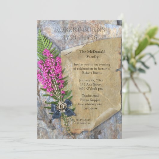 Robbie Burns invitation rustique (Debout devant)