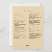 Robbie Burns Moonlit Piper Feestdagenkaart (Achterkant)