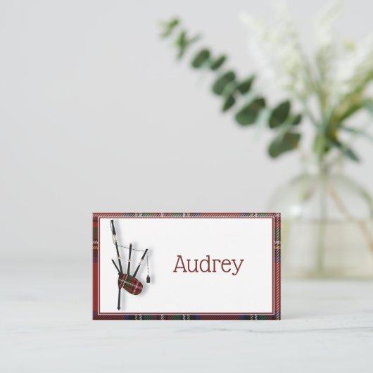 Robbie Burns naamkaarten Plaatskaartje (Staand voorkant)