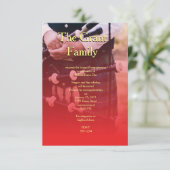 Robbie Burns Schotland Sentimenteel Feest Uitnodig Kaart (Staand voorkant)