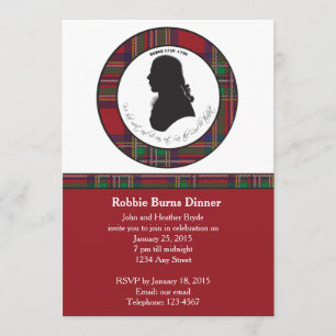 Robbie Burns Silhouet Uitnodiging