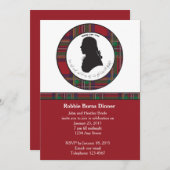 Robbie Burns Silhouette Invitation (Devant / Derrière)