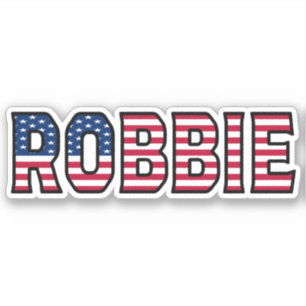 Robbie Nom Prénom USA Sticker Stickerset
