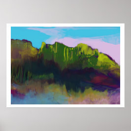 Robbin-ei-blauwe lucht landschapskunst poster