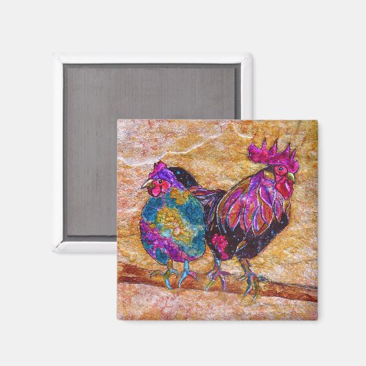 Robby Rooster en Esmerelda Magnet Magneet (Voorkant / Achterkant)