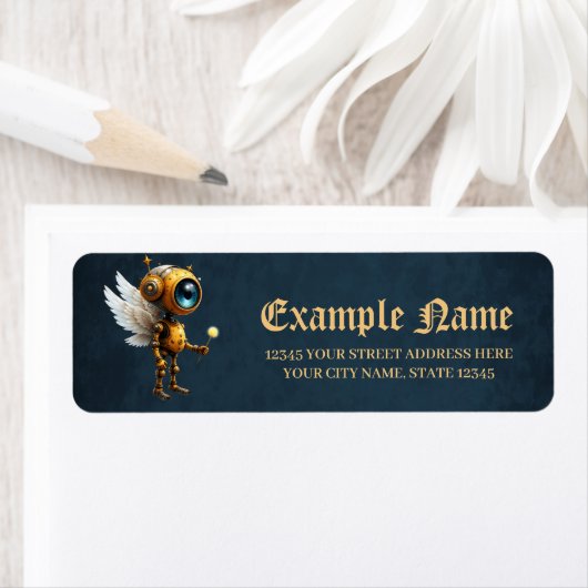 Robby the Winged Timekeeper – Wings of Time Serie Etiket (Insitu)