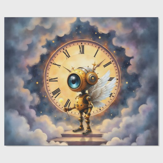 Robby the Winged Timekeeper – Wings of Time Series Cadeaupapier (Vlak)