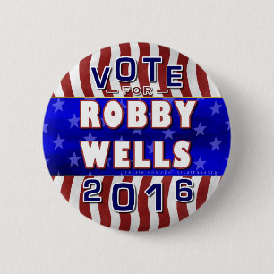 Robby Wells President 2016 Verkiezingsdemocraat Ronde Button 5,7 Cm