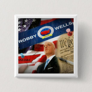 Robby Wells voor President 2016 Vierkante Button 5,1 Cm