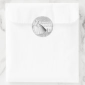 Robe à paillettes argentées et autocollant de cour (Sac)