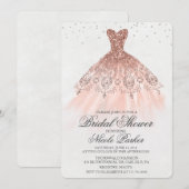 Robe à paillettes pour douche de mariée Invitation (Devant / Derrière)