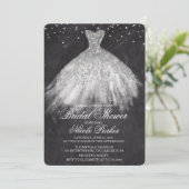 Robe à paillettes pour douche de mariée Invitation (Debout devant)