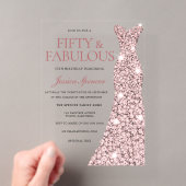 Robe à paillettes Rose Gold Invitation Anniversair (In situ (ordinateur de poche))