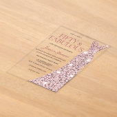 Robe à paillettes Rose Gold Invitation Anniversair (Poser)
