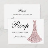 Robe à paillettes Rose Gold tout RSVP d'anniversai (Devant / Derrière)