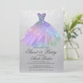 Robe à paillettes Sweet 16 Invitation diamant (Debout devant)