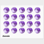 Robe à paillettes violette et autocollant de couro (Feuille)