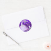 Robe à paillettes violette et autocollant de couro (Enveloppe)