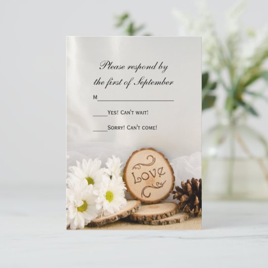 Robe blanc rustique Mariage en bois RSVP (Debout devant)