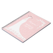 Robe blanche, sur le carnet rose de wedding (Côté gauche)