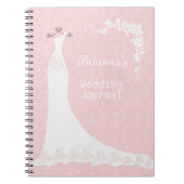 Robe blanche, sur le carnet rose de wedding (Devant)