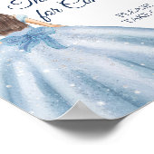 Robe bleu Dusty Poster du Merci Quinceañera (Coin)