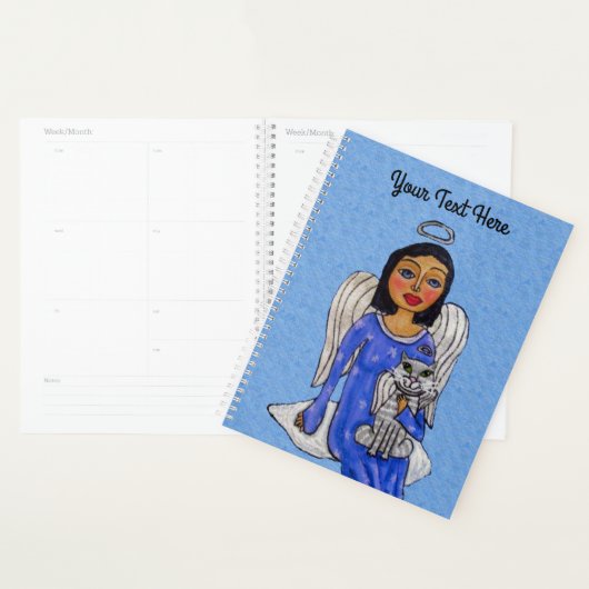 Robe Bleue Angel Etoiles Blanches Chat Cloud (Devant avec enveloppe)