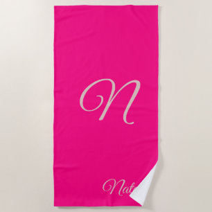 Robe claire couleur solide monogrammed serviette d