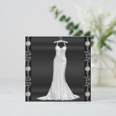 Robe d'argent Invitation de fête d'anniversaire (Debout devant)