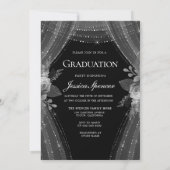 Robe d'argent Invitation de la fête de graduation  (Dos)